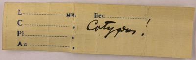Paratype label, color image